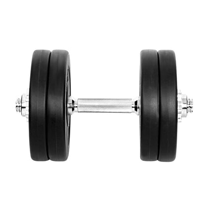 Everfit 25kg Dumbbell Set Weight Plates Dumbbells Lifting Bench