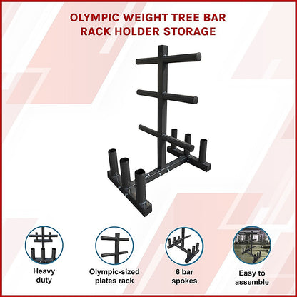 Olympic Weight Tree Bar Rack Holder Storage