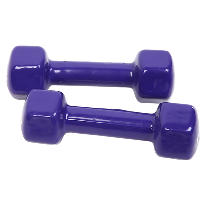 2kg Dumbbells Pair PVC Hand Weights Rubber Coated