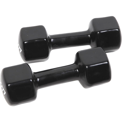 5kg Dumbbells Pair PVC Hand Weights Rubber Coated