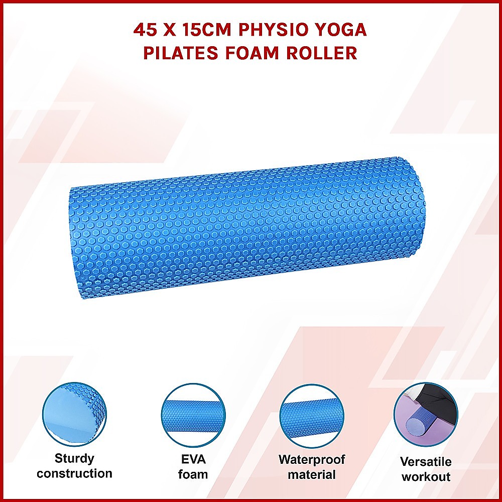 45 x 15cm Physio Yoga Pilates Foam Roller