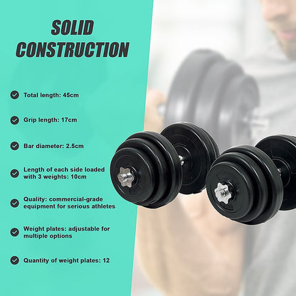 40KG Dumbbell Adjustable Weight Set