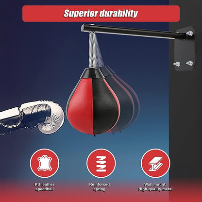 Speed Bag Boxing Punching Bag Wall Mount Reflex Training