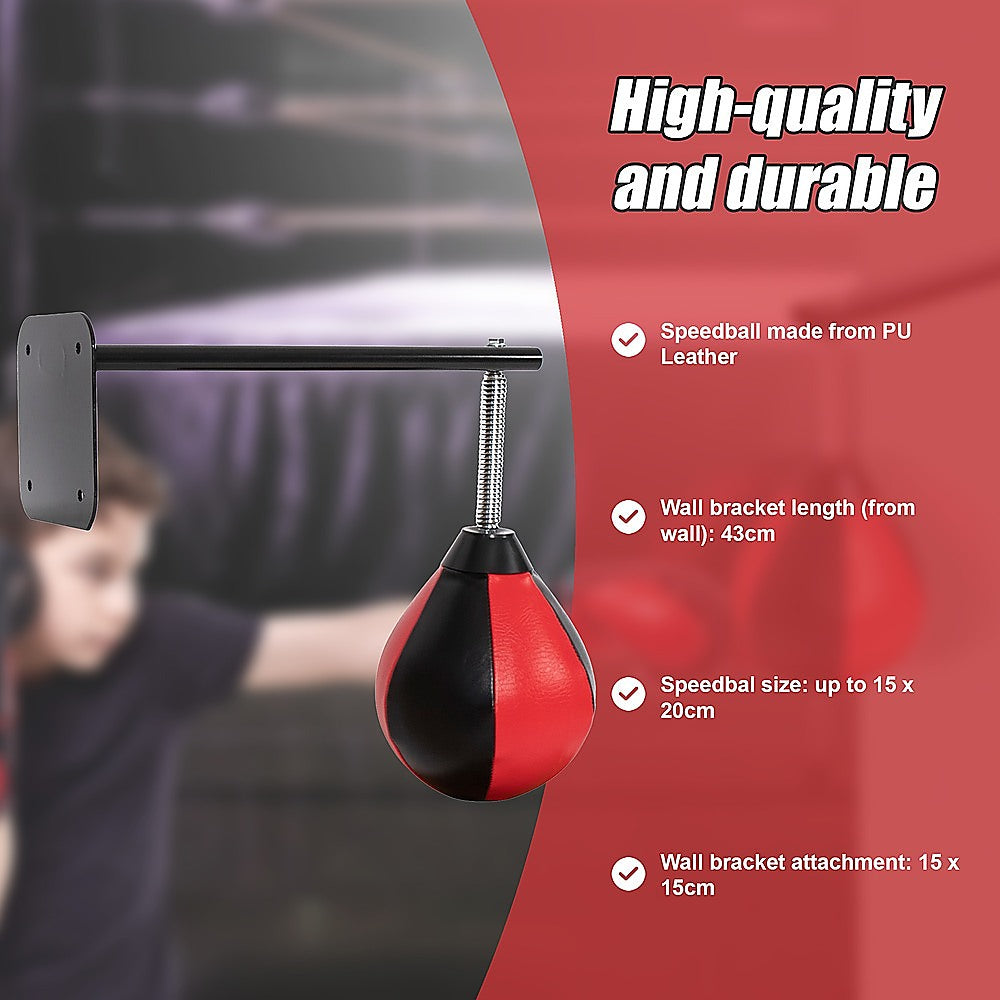 Speed Bag Boxing Punching Bag Wall Mount Reflex Training