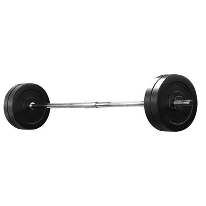 Everfit 48kg Barbell Set Weight Plates Bar Lifting Bench 168cm