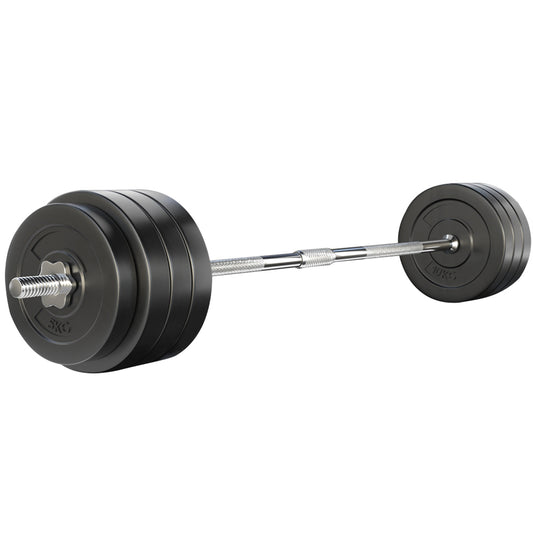 Everfit 78kg Barbell Set Weight Plates Bar Lifting Bench 168cm