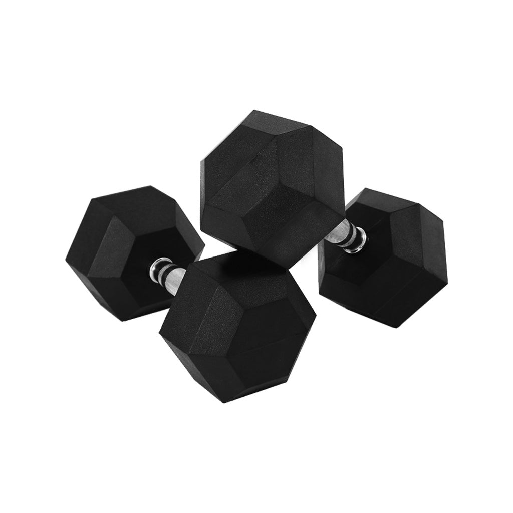 VERPEAK Rubber Hex Dumbbells (10KG x 2)