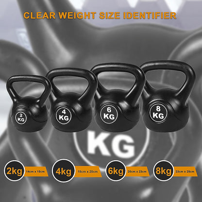 4pcs Exercise Kettle Bell Weight Set 20KG