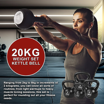 4pcs Exercise Kettle Bell Weight Set 20KG